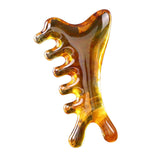 Maxbell Resin Massage Comb Portable Practical Relaxation Gua Sha Scraping Scalp Comb Brown