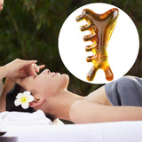 Maxbell Resin Massage Comb Portable Practical Relaxation Gua Sha Scraping Scalp Comb Brown