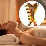 Maxbell Resin Massage Comb Portable Practical Relaxation Gua Sha Scraping Scalp Comb Brown