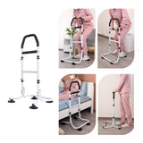 Maxbell Stand Assists Anti Skid for Seniors Adjustable Height for Toilet Couch Chair B