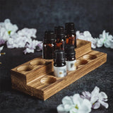 Maxbell Wooden Essential Oil Bottle Storage Stand Holder Organizer Shelf Desk 2 Tier
