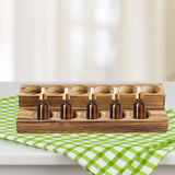 Maxbell Wooden Essential Oil Bottle Storage Stand Holder Organizer Shelf Desk 2 Tier