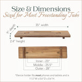 Maxbell Wooden Bathtub Tray Minimalistic Anti Tip for Bathroom SPA Gift Housewarming