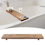 Maxbell Wooden Bathtub Tray Minimalistic Anti Tip for Bathroom SPA Gift Housewarming