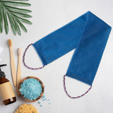 Maxbell Exfoliating Washcloth Convenient Smooth Skin for Men and Women Body Scrubber Blue