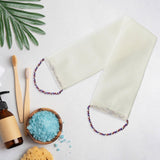 Maxbell Exfoliating Washcloth Convenient Smooth Skin for Men and Women Body Scrubber White