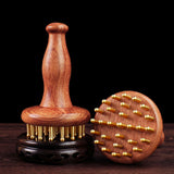 Maxbell Handheld Wooden Massager Ergonomic Manual Brush for Legs Traveling Women Men