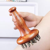 Maxbell Handheld Wooden Massager Ergonomic Manual Brush for Legs Traveling Women Men