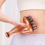 Maxbell Handheld Wooden Massager Ergonomic Manual Brush for Legs Traveling Women Men