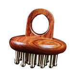 Maxbell Wood Scalp Massage Brush Guasha Scraping Brush for Neck Arms Body Contouring