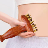Maxbell Wooden Massage Brush Muscle Relaxation Body Massager for Shoulder Legs Thigh