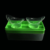 Maxbell 2 Pieces Silicone Eye Wash Cups Measuring Cup for Cleansing Makeup Eye Rinse Green Color Box