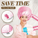 Maxbell Hair Dry Hoods Styling with Drawstring Strap Attachment Hair Dryer Bonnet pink