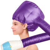 Maxbell Hair Dry Hoods Styling with Drawstring Strap Attachment Hair Dryer Bonnet violet