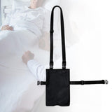 Maxbell Urinary Drainage Bag Adjustable for Incontinent Patients Outdoor Wheelchairs black