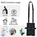 Maxbell Urinary Drainage Bag Adjustable for Incontinent Patients Outdoor Wheelchairs black