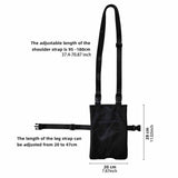 Maxbell Urinary Drainage Bag Adjustable for Incontinent Patients Outdoor Wheelchairs black