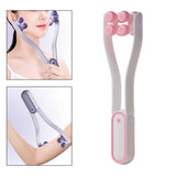 Maxbell V Face Roller Massager Slimming Neck Face Beauty Device for Home Salon Girls Pink