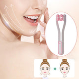 Maxbell V Face Roller Massager Slimming Neck Face Beauty Device for Home Salon Girls Pink
