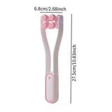 Maxbell V Face Roller Massager Slimming Neck Face Beauty Device for Home Salon Girls Pink