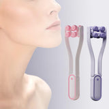 Maxbell V Face Roller Massager Slimming Neck Face Beauty Device for Home Salon Girls Pink