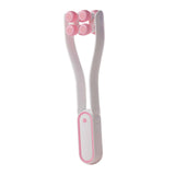 Maxbell V Face Roller Massager Slimming Neck Face Beauty Device for Home Salon Girls Pink