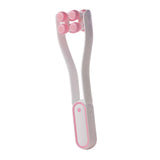 Maxbell V Face Roller Massager Slimming Neck Face Beauty Device for Home Salon Girls Pink