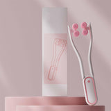Maxbell V Face Roller Massager Slimming Neck Face Beauty Device for Home Salon Girls Pink