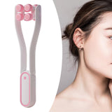 Maxbell V Face Roller Massager Slimming Neck Face Beauty Device for Home Salon Girls Pink