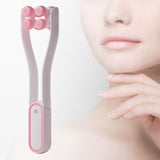 Maxbell V Face Roller Massager Slimming Neck Face Beauty Device for Home Salon Girls Pink
