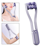 Maxbell V Face Roller Massager Slimming Neck Face Beauty Device for Home Salon Girls Purple