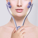 Maxbell V Face Roller Massager Slimming Neck Face Beauty Device for Home Salon Girls Purple