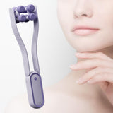 Maxbell V Face Roller Massager Slimming Neck Face Beauty Device for Home Salon Girls Purple