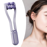 Maxbell V Face Roller Massager Slimming Neck Face Beauty Device for Home Salon Girls Purple