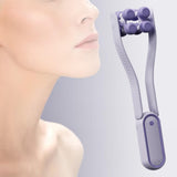 Maxbell V Face Roller Massager Slimming Neck Face Beauty Device for Home Salon Girls Purple