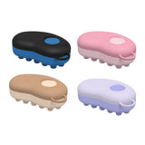 Maxbell Head Scalp Comb for Men Women Silicone Bristles Head Scrubber Khaki