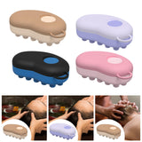 Maxbell Head Scalp Comb for Men Women Silicone Bristles Head Scrubber Khaki