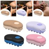 Maxbell Head Scalp Comb for Men Women Silicone Bristles Head Scrubber Khaki