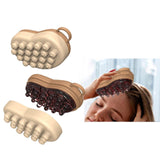 Maxbell Head Scalp Comb for Men Women Silicone Bristles Head Scrubber Khaki