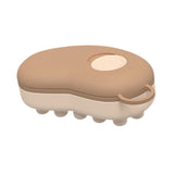 Maxbell Head Scalp Comb for Men Women Silicone Bristles Head Scrubber Khaki