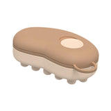 Maxbell Head Scalp Comb for Men Women Silicone Bristles Head Scrubber Khaki