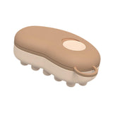 Maxbell Head Scalp Comb for Men Women Silicone Bristles Head Scrubber Khaki