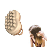 Maxbell Head Scalp Comb for Men Women Silicone Bristles Head Scrubber Khaki