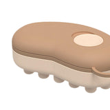 Maxbell Head Scalp Comb for Men Women Silicone Bristles Head Scrubber Khaki