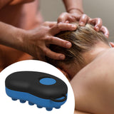 Maxbell Head Scalp Comb for Men Women Silicone Bristles Head Scrubber Black and Blue
