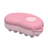 Maxbell Head Scalp Comb for Men Women Silicone Bristles Head Scrubber Pink