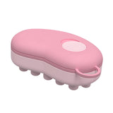 Maxbell Head Scalp Comb for Men Women Silicone Bristles Head Scrubber Pink
