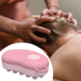 Maxbell Head Scalp Comb for Men Women Silicone Bristles Head Scrubber Pink