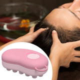 Maxbell Head Scalp Comb for Men Women Silicone Bristles Head Scrubber Pink
