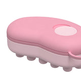 Maxbell Head Scalp Comb for Men Women Silicone Bristles Head Scrubber Pink